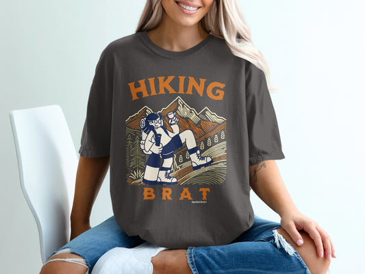 Hiking Brat Graphic Print Unisex Casual T-Shirt