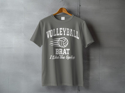 Volleyball Brat I Like The Spike Graphic T-shirt