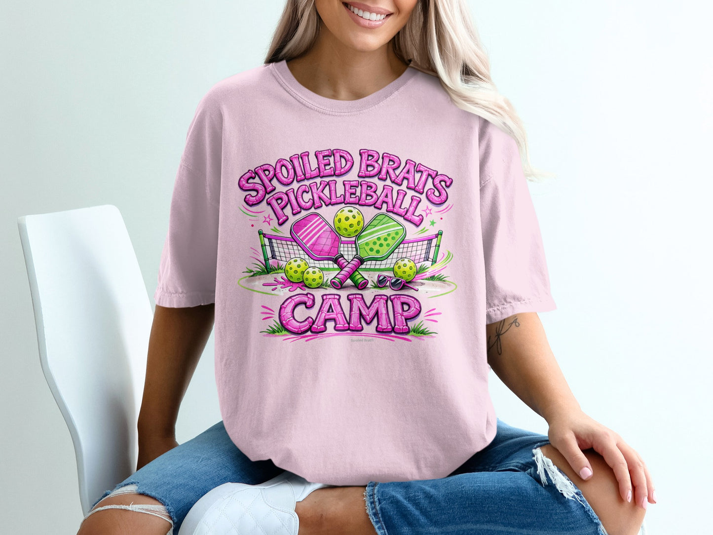 Spoiled Brats Pickleball Camp Graphic Tee Shirt