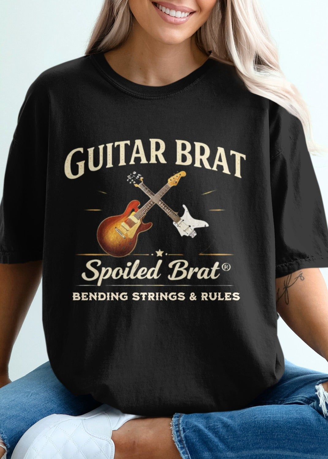 Guitar Brat Spoiled Brat Bending Strings & Rules Shirt