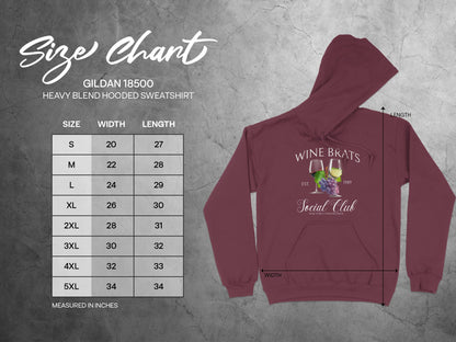 Wine Brats Social Club Gildan 18500 Hooded Sweatshirt