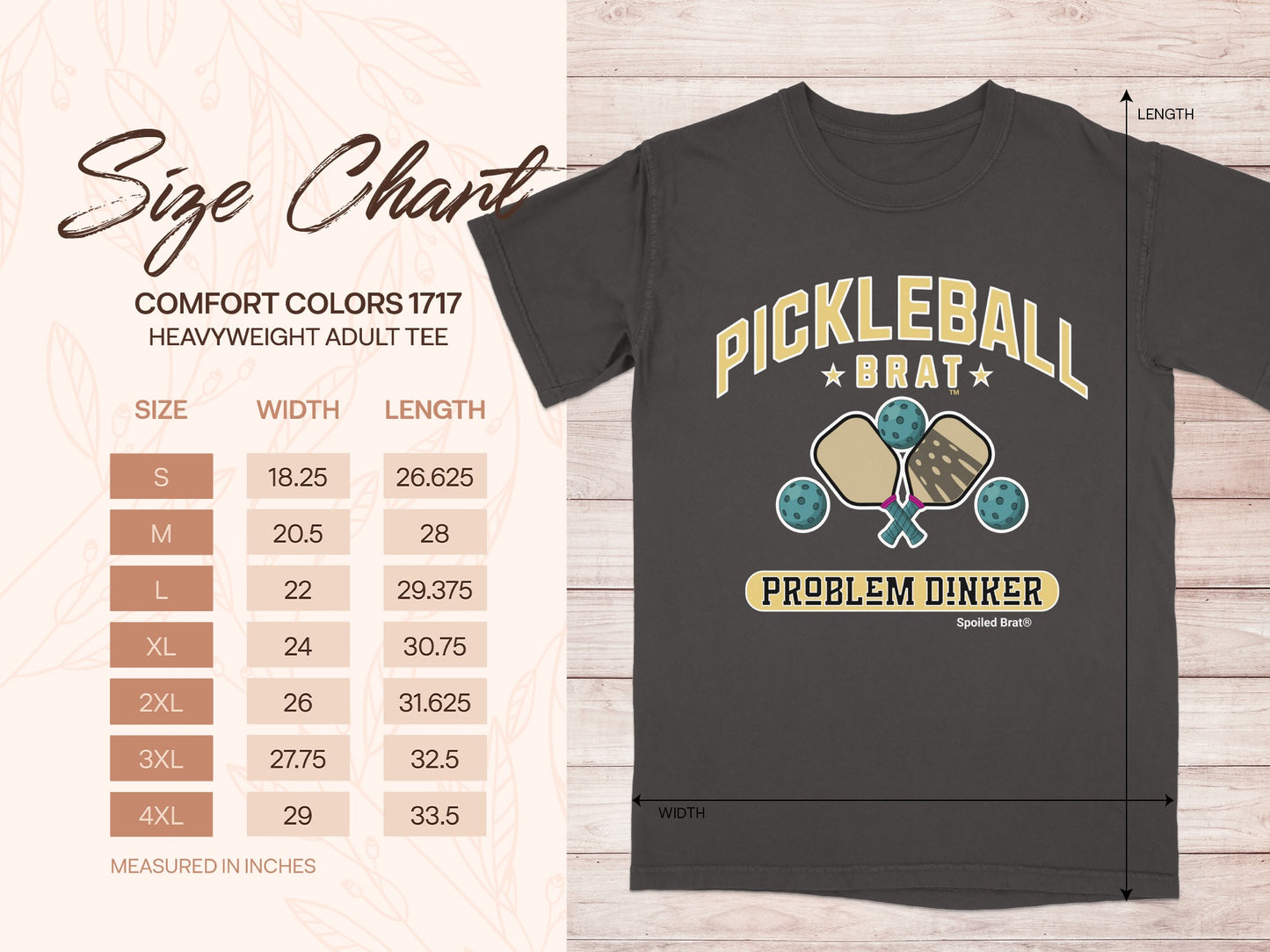 Pickleball Brat Problem Dinker Comfort Colors Tee