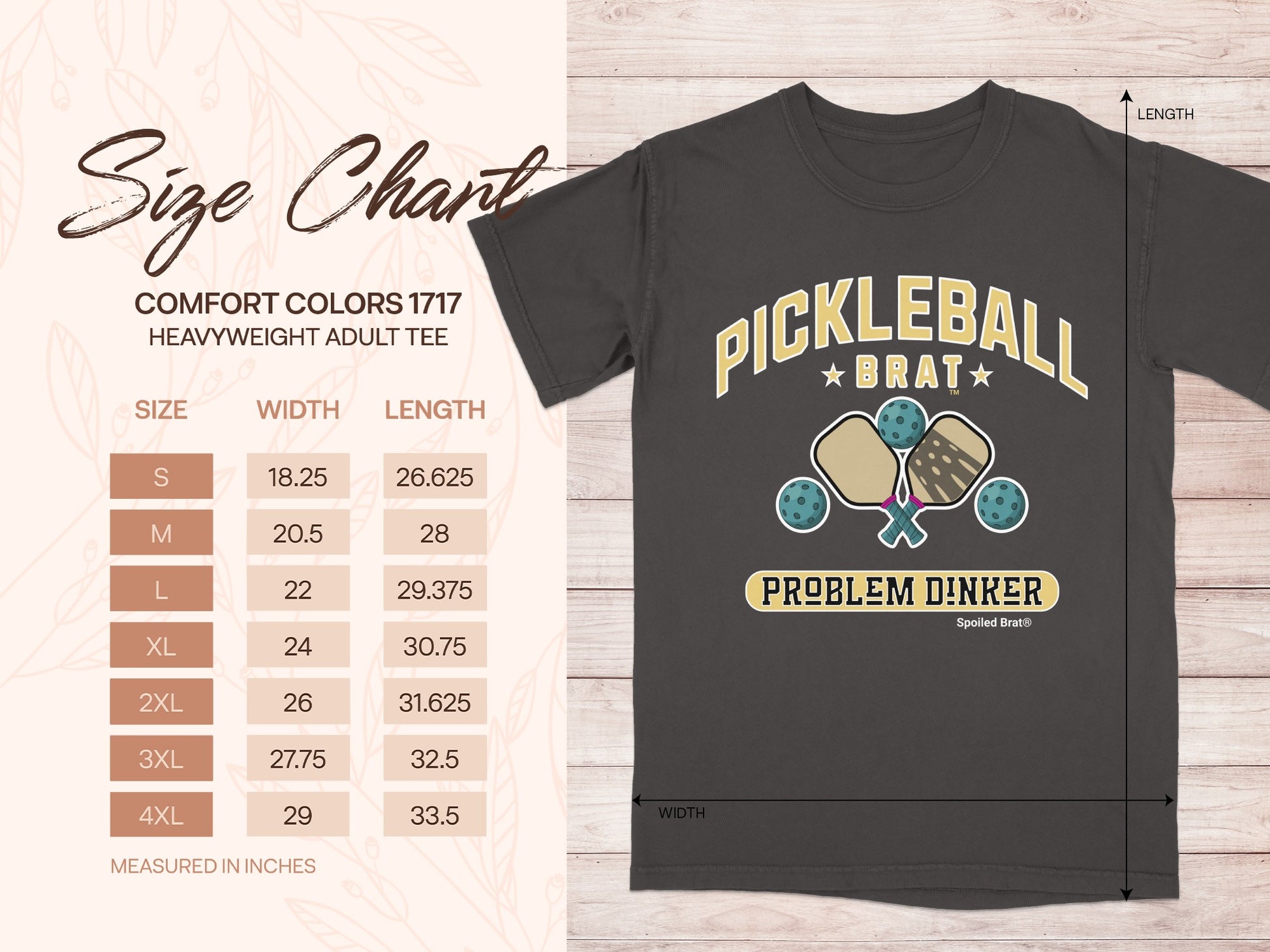 Pickleball Brat Problem Dinker Comfort Colors Tee