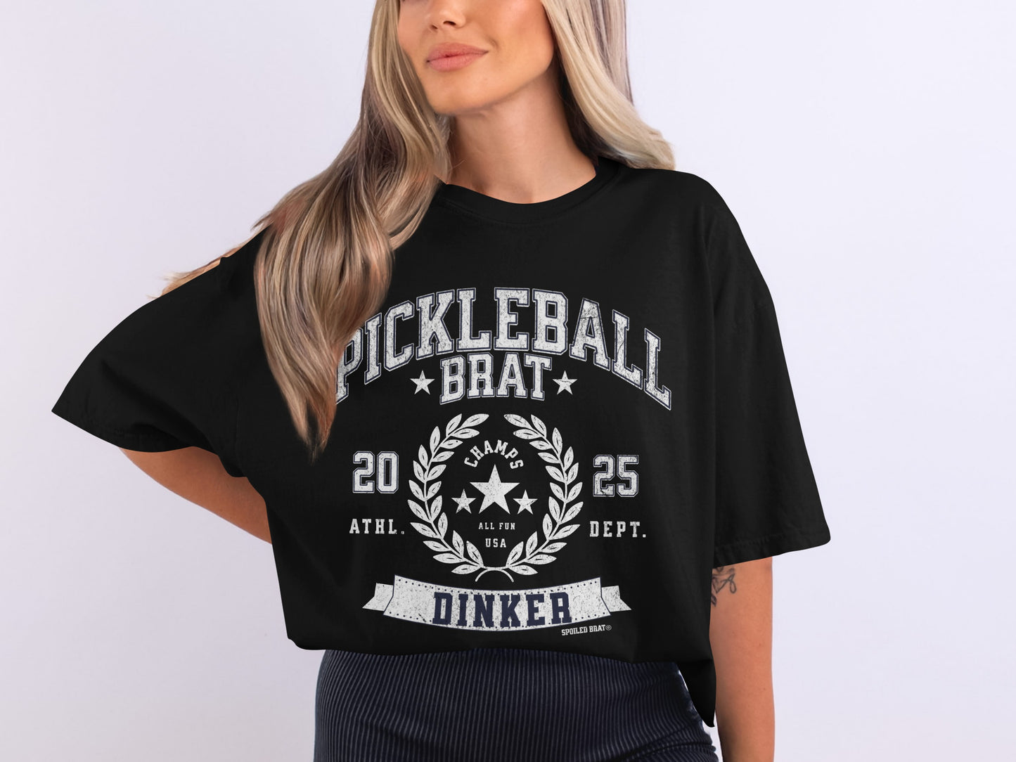 Pickleball Brat Dinker Graphic Tee Casual Shirt product type