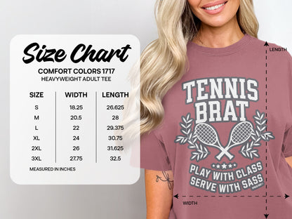 Tennis Brat Heavyweight Adult Tee Shirt product