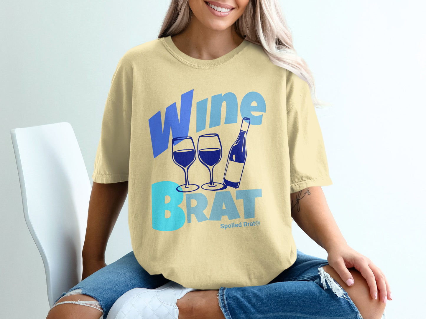 Wine Brat Spoiled Brat Graphic Tee for Wine Lovers