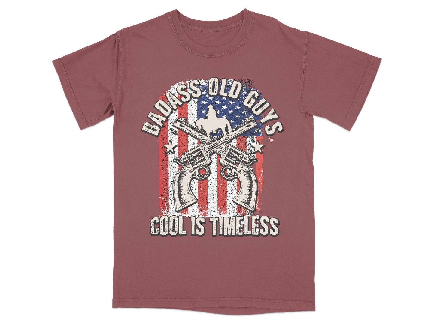 Badass Old Guys Cool Is Timeless American Flag Guns product type
