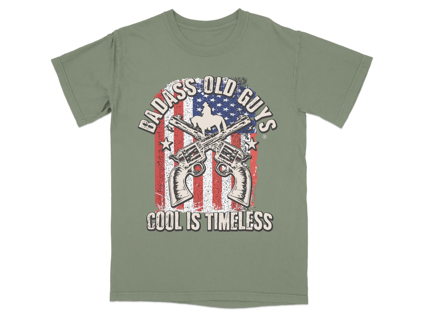 Badass Old Guys Cool Is Timeless American Flag Guns product type