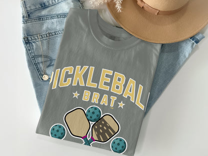 Pickleball Brat Graphic Shirt for Sports Lovers