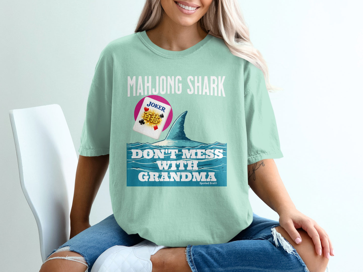 Mahjong Shark Don't MESS WITH GRANDMA Design product type