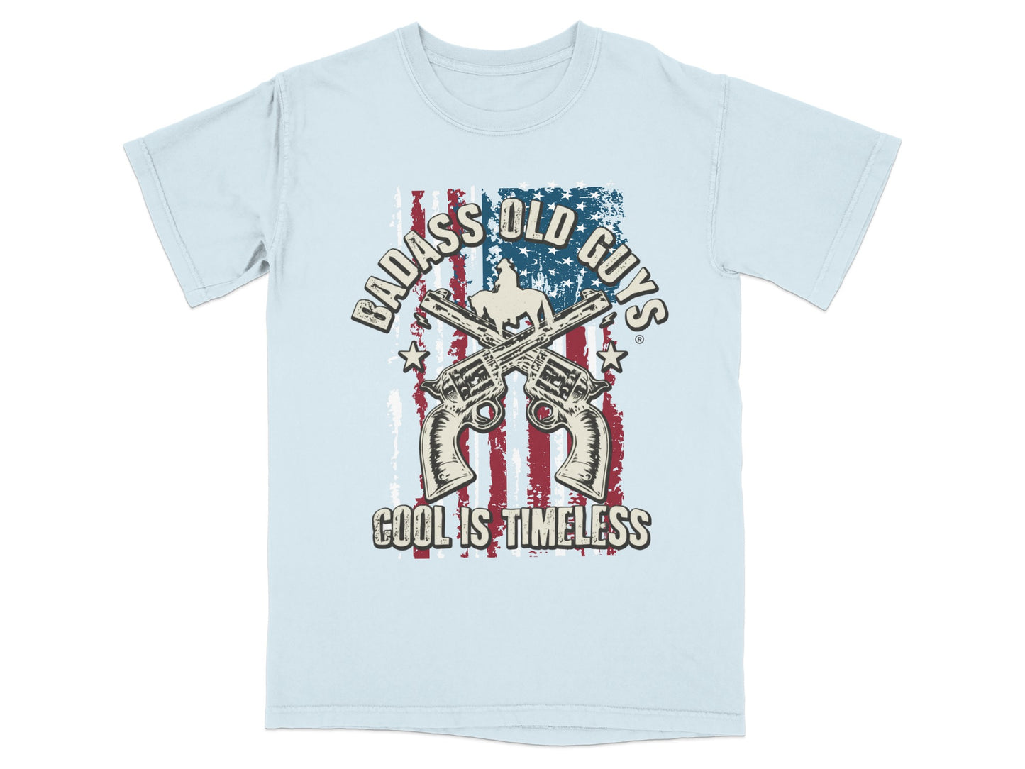 Badass Old Guys Cool Is Timeless American Flag Guns product type